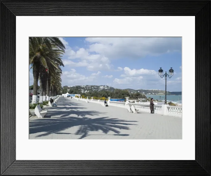 Framed Print : Seaside promenade, La Marsa resort, near Tunis, Tunisia, North Africa, Africa Framed Print : Seaside promenade, La Marsa resort, near Tunis, Tunisia, North Africa, Africa