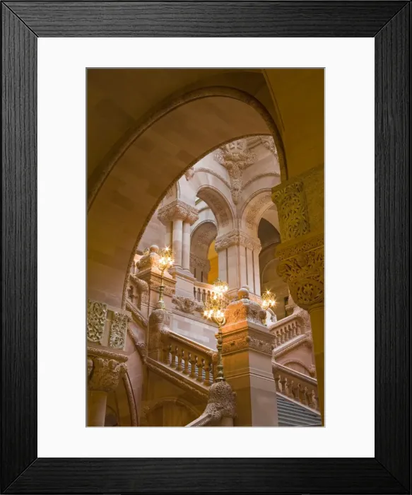Framed Print : Million Dollar Staircase, State Capitol Building, Albany, New York State Framed Print : Million Dollar Staircase, State Capitol Building, Albany, New York State