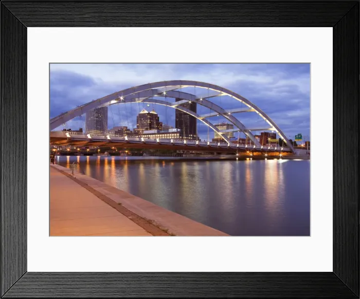 Framed Print : Frederick Douglass and Susan B. Anthony Memorial Bridge, Rochester, New York State