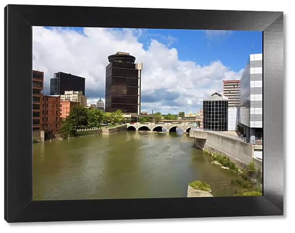 Genesee River and skyline, Rochester, New York State, United States of America