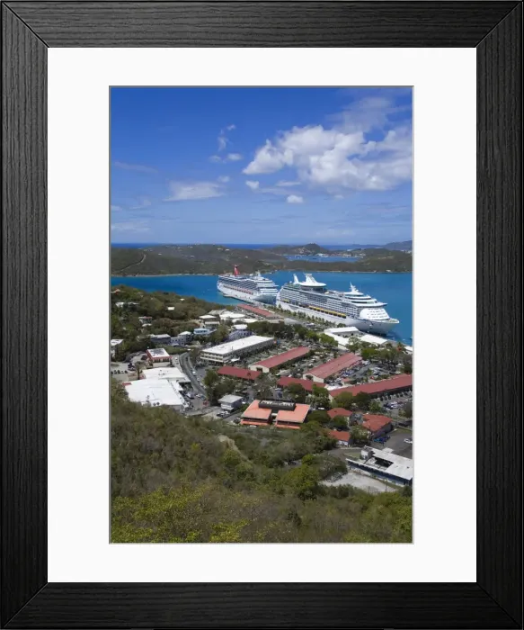 Framed Print : Havensight Cruise Ship Terminal, City of Charlotte Amalie, St. Thomas Island, U Framed Print : Havensight Cruise Ship Terminal, City of Charlotte Amalie, St. Thomas Island, U