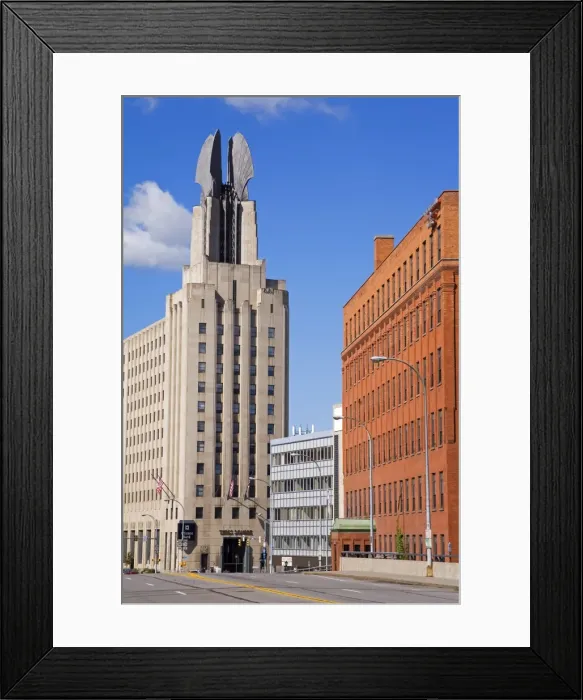 Framed Print : Times Square Tower, Rochester, New York State, United States of America, North America Framed Print : Times Square Tower, Rochester, New York State, United States of America, North America