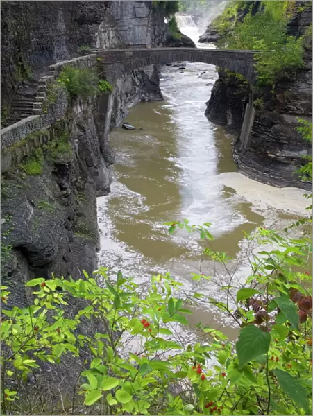Lower Falls in Letchworth State Park, Rochester, New York State, United States of America