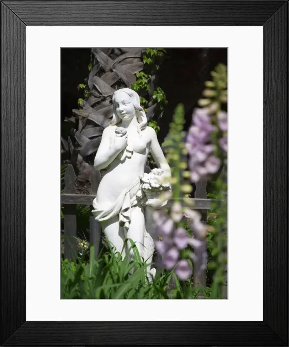 Framed Print : Garden Statue, Los Rios Historic District, San Juan Capistrano, Orange County Framed Print : Garden Statue, Los Rios Historic District, San Juan Capistrano, Orange County
