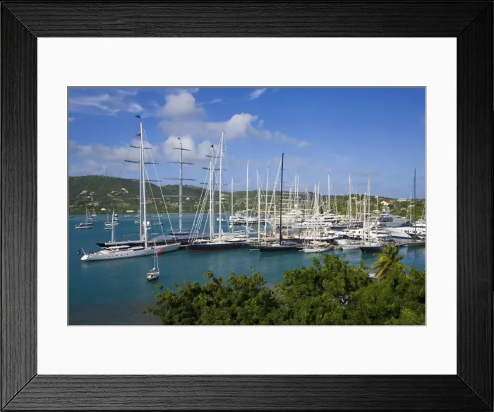 Framed Print : Yachts moored in English Harbour, Nelsons Dockyard, Antigua, Leeward Islands Framed Print : Yachts moored in English Harbour, Nelsons Dockyard, Antigua, Leeward Islands