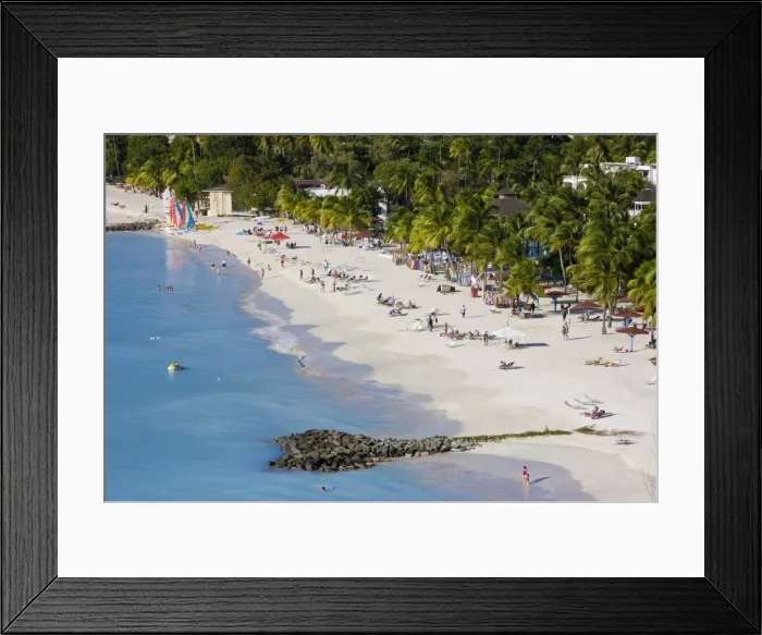 Framed Print : Elevated view over Jolly Harbour and Jolly Beach, Antigua, Leeward Islands Framed Print : Elevated view over Jolly Harbour and Jolly Beach, Antigua, Leeward Islands