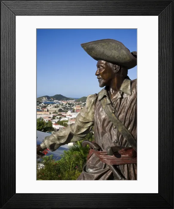 Framed Print : Sculpture in Blackbeards Castle, one of four National Historic sites in the US Virgin Islands Framed Print : Sculpture in Blackbeards Castle, one of four National Historic sites in the US Virgin Islands