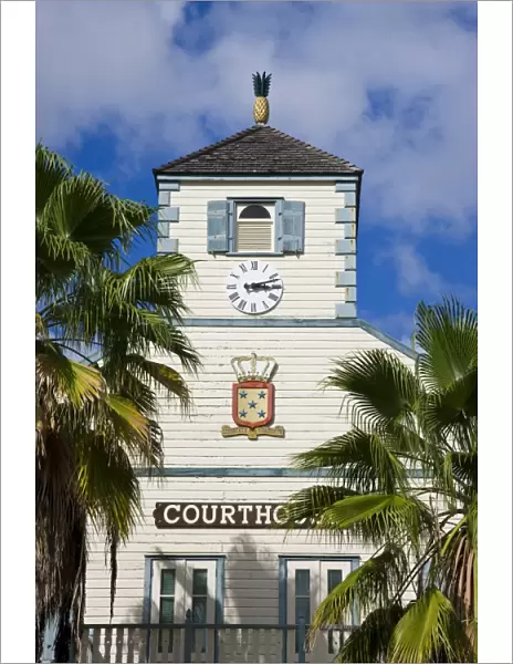 The Courthouse in the Dutch capital of Philipsburg, St. Maarten, Netherlands Antilles