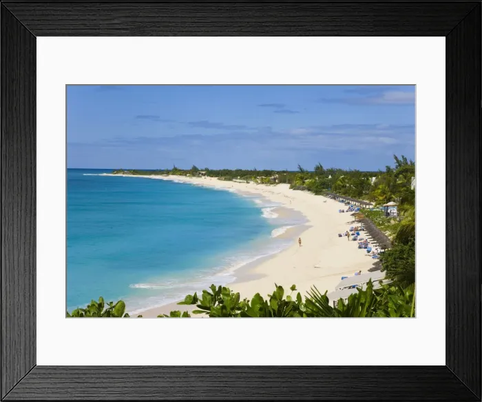 Framed Print : Elevated view of Baie Longue (Long Bay) beach, St. Martin (St. Maarten) Framed Print : Elevated view of Baie Longue (Long Bay) beach, St. Martin (St. Maarten)