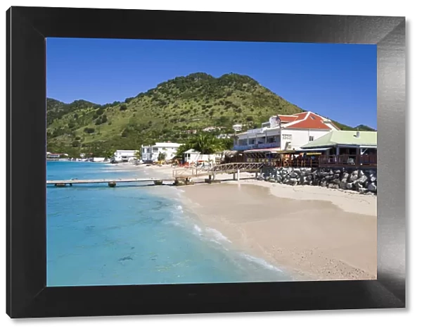 Beach at Grand-Case on the French side, St. Martin, Leeward Islands, West Indies