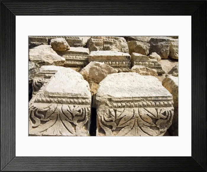 Framed Print : Capitals, Jerash (Gerasa), a Roman Decapolis City, Jordan, Middle East Framed Print : Capitals, Jerash (Gerasa), a Roman Decapolis City, Jordan, Middle East