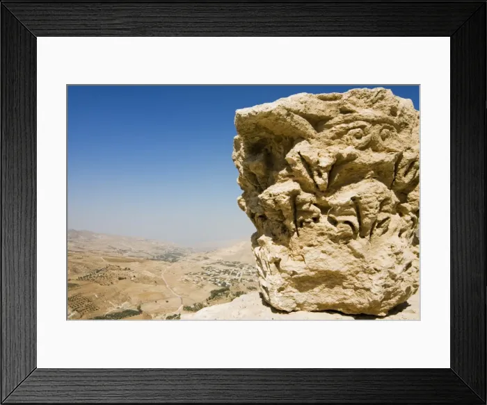 Framed Print : Capital at Crusader fort at Kerak, Jordan, Middle East Framed Print : Capital at Crusader fort at Kerak, Jordan, Middle East