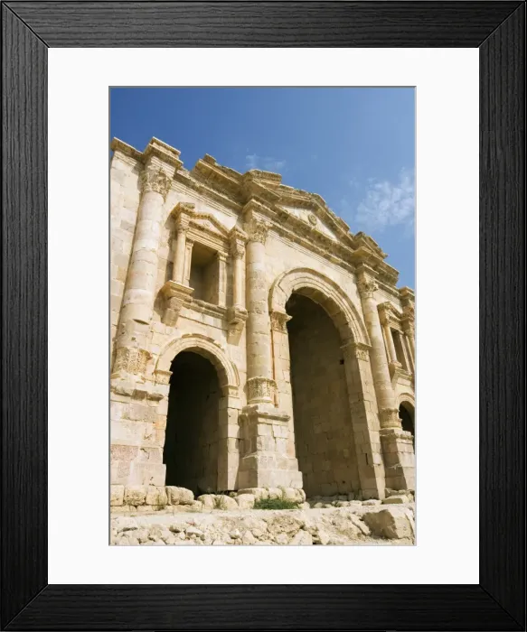 Framed Print : Main entrance, Hadrians Arch, Jerash (Gerasa) a Roman Decapolis city Framed Print : Main entrance, Hadrians Arch, Jerash (Gerasa) a Roman Decapolis city