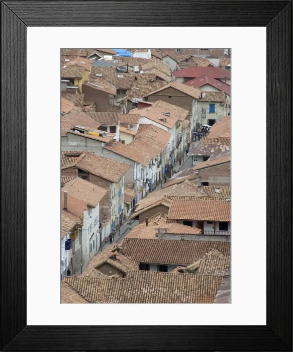 Framed Print : Rooftops in Cuzco, Peru, South America Framed Print : Rooftops in Cuzco, Peru, South America