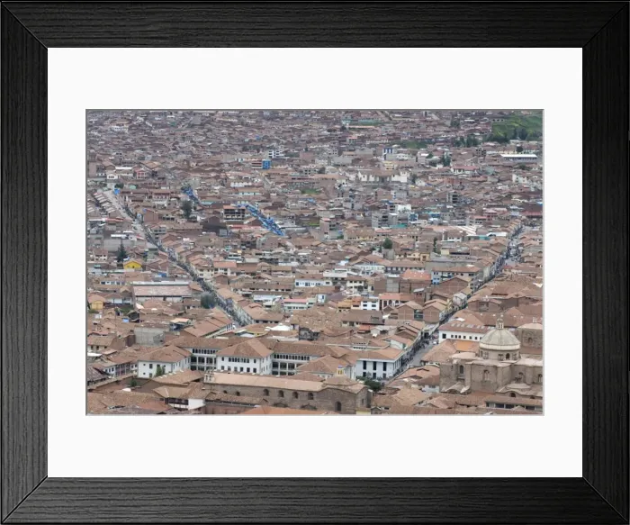 Framed Print : View of Cuzco from surrounding hills, Cuzco, Peru, South America Framed Print : View of Cuzco from surrounding hills, Cuzco, Peru, South America