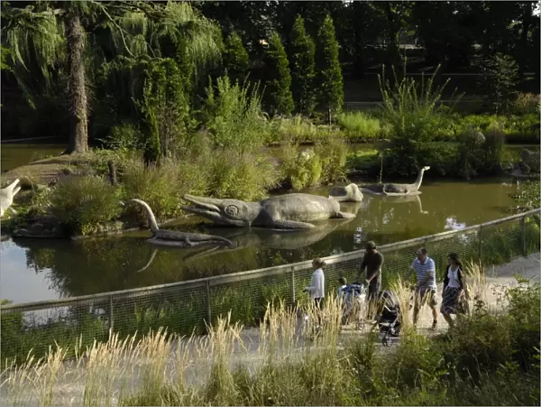 The Dinosaur Park at Crystal Palace, London, England, United Kingdom, Europe