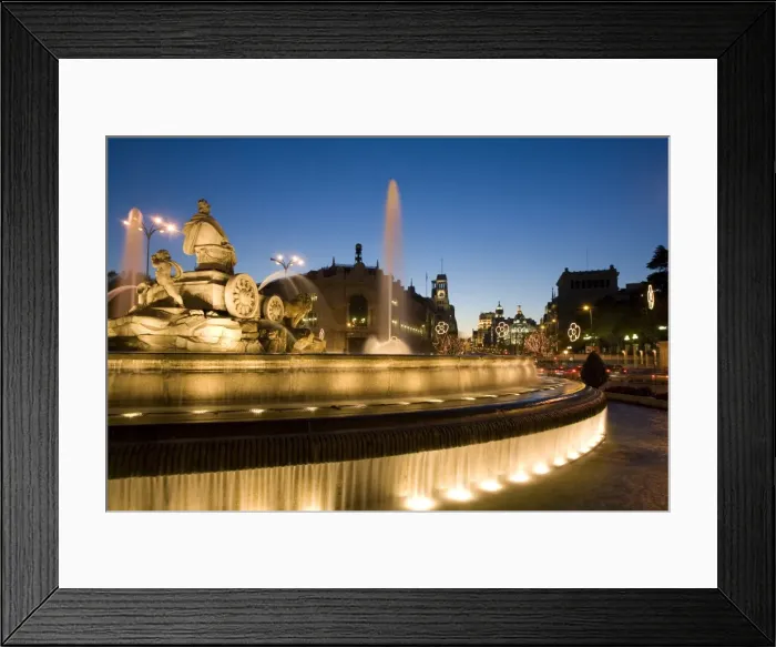 Framed Print : Cibeles fountain, Cibeles Square, Calle de Alcala, at Christmas time, Madrid Framed Print : Cibeles fountain, Cibeles Square, Calle de Alcala, at Christmas time, Madrid