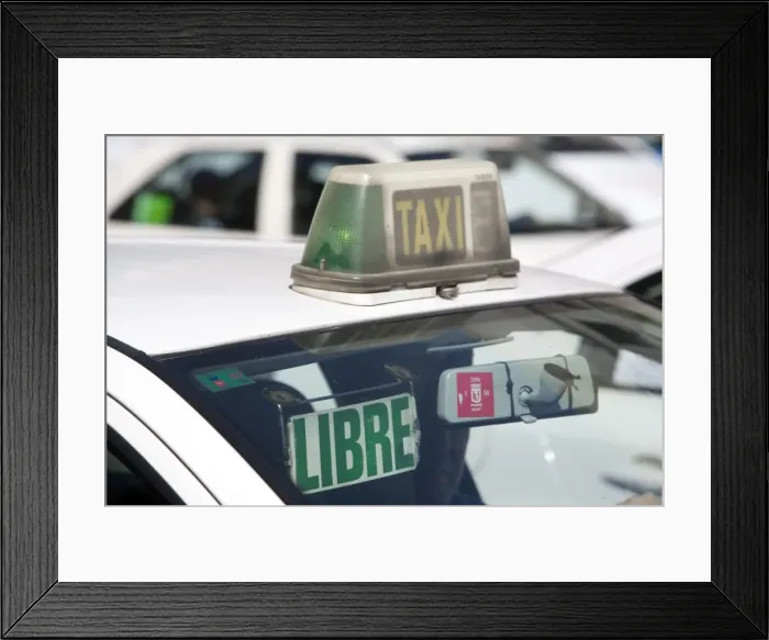Framed Print : Taxi, Madrid, Spain, Europe Framed Print : Taxi, Madrid, Spain, Europe