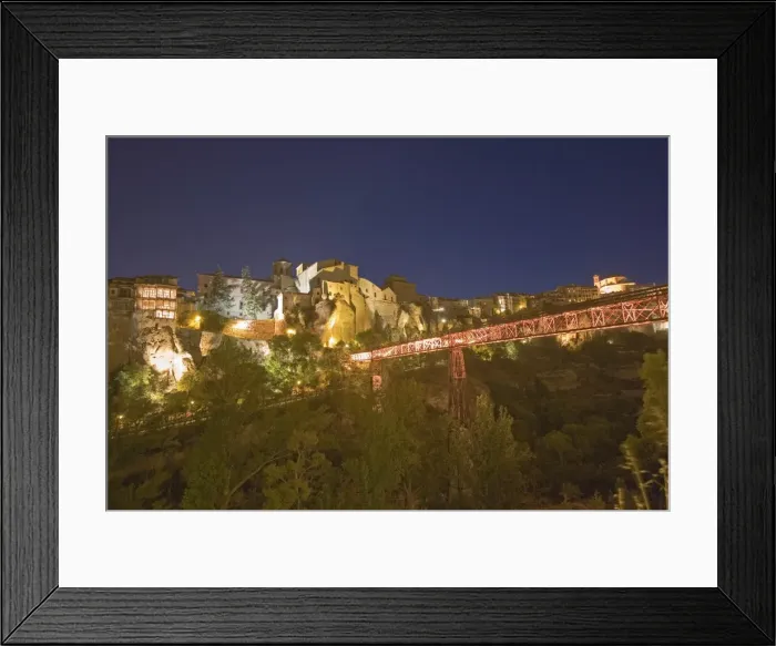 Framed Print : Pedestrian bridge, Cuenca, Castilla-La Mancha, Spain, Europe Framed Print : Pedestrian bridge, Cuenca, Castilla-La Mancha, Spain, Europe