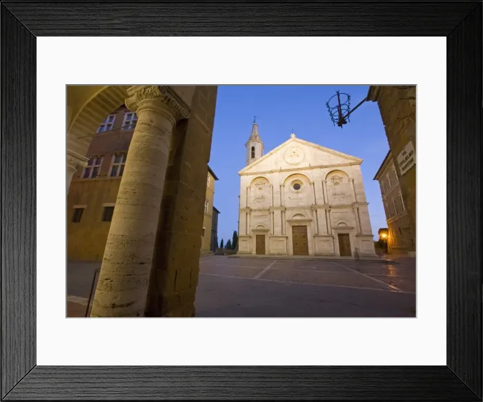 Framed Print : Pio II square, Pienza, Val d Orcia, Tuscany, Italy, Europe Framed Print : Pio II square, Pienza, Val d Orcia, Tuscany, Italy, Europe