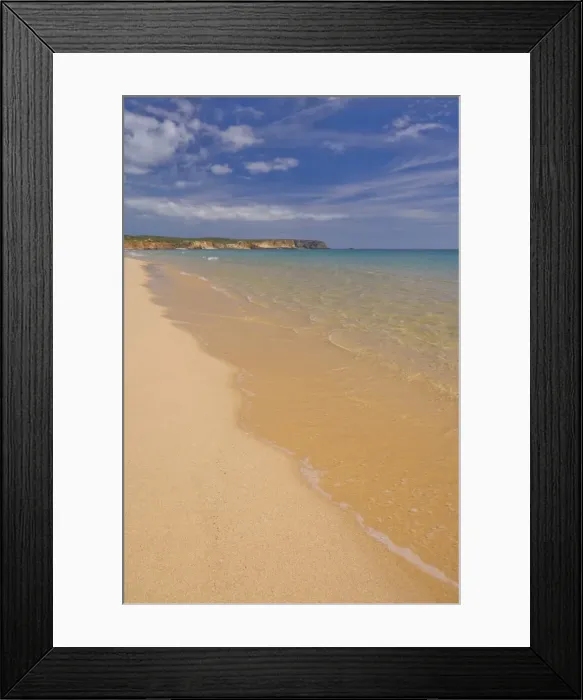 Framed Print : Golden sand on Martinhal beach, Sagres, Algarve, Portugal, Europe Framed Print : Golden sand on Martinhal beach, Sagres, Algarve, Portugal, Europe