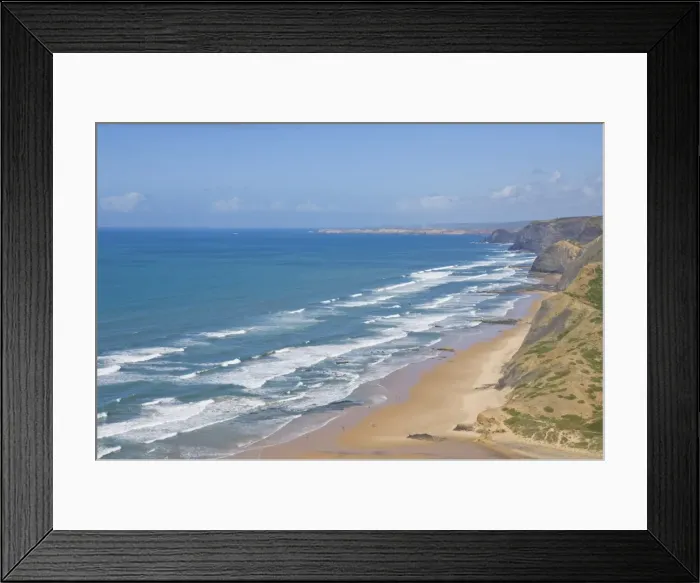 Framed Print : View along the south west coast of Portugal, Costa Vincentina, Praia do Castelejo Framed Print : View along the south west coast of Portugal, Costa Vincentina, Praia do Castelejo
