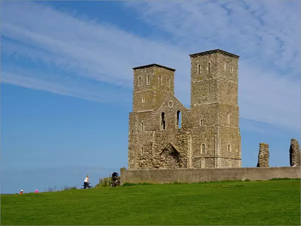 Reculver Towers, Herne Bay, Kent, England, United Kingdom, Europe