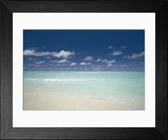 Framed Print : Beach and Turquoise lagoon, Maldives, Indian Ocean, Asia