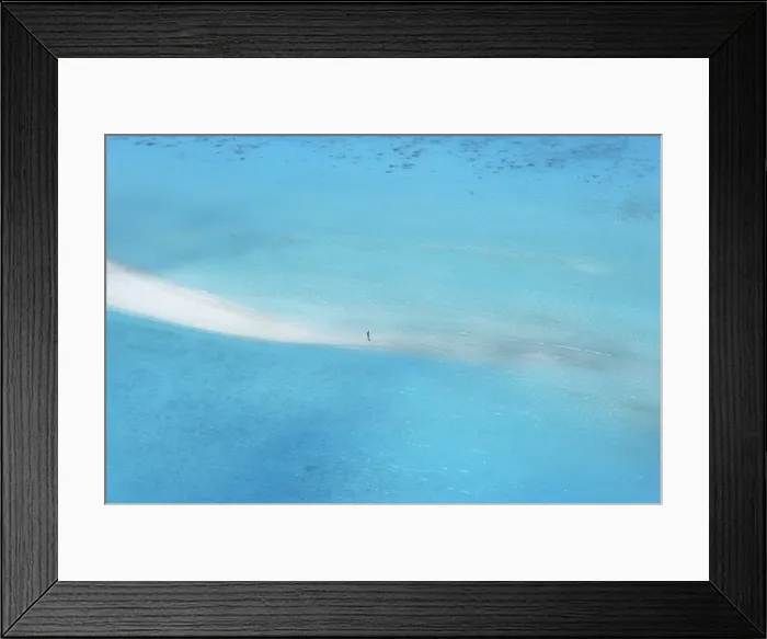 Framed Print : Woman walking on sandbank, Maldives, Indian Ocean, Asia Framed Print : Woman walking on sandbank, Maldives, Indian Ocean, Asia