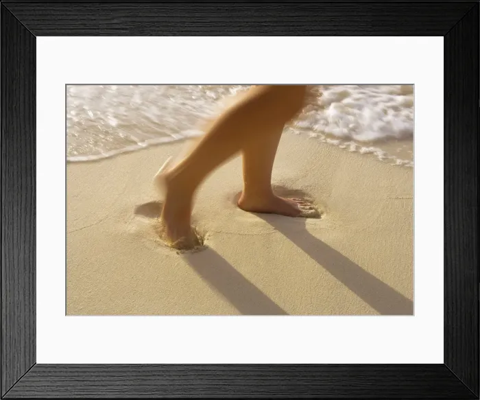 Framed Print : Walking in the sand Framed Print : Walking in the sand