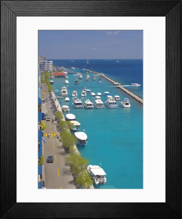Framed Print : The harbour of the capital, Male, Maldives, Indian Ocean, Asia Framed Print : The harbour of the capital, Male, Maldives, Indian Ocean, Asia