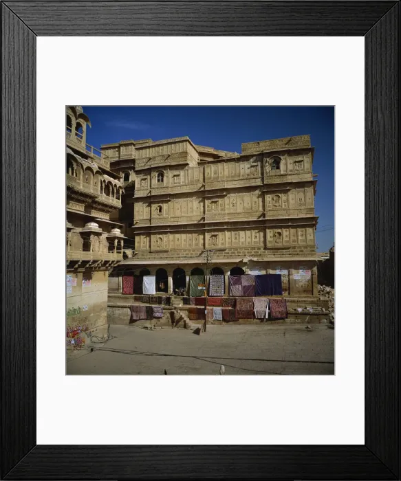 Framed Print : Havelis, sandstone houses built by wealthy merchants, Jaisalmer, Rajasthan state Framed Print : Havelis, sandstone houses built by wealthy merchants, Jaisalmer, Rajasthan state