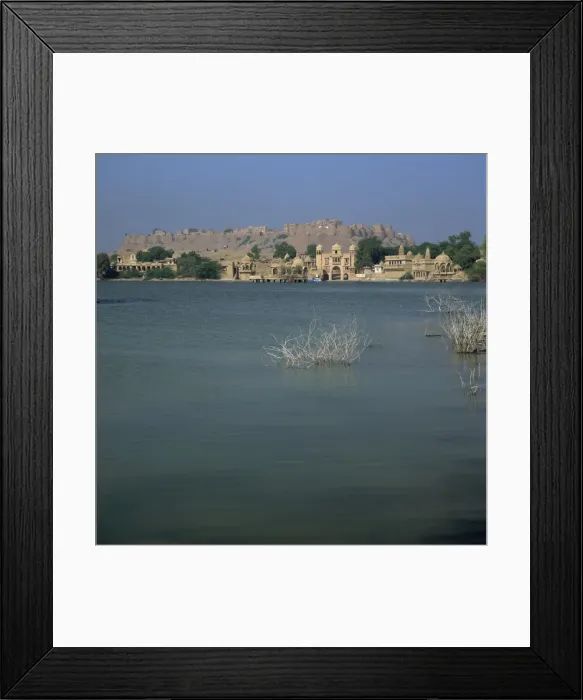 Framed Print : Gadi Sagar tank, Thar Desert, Jaisalmer, Rajasthan state, India, Asia Framed Print : Gadi Sagar tank, Thar Desert, Jaisalmer, Rajasthan state, India, Asia