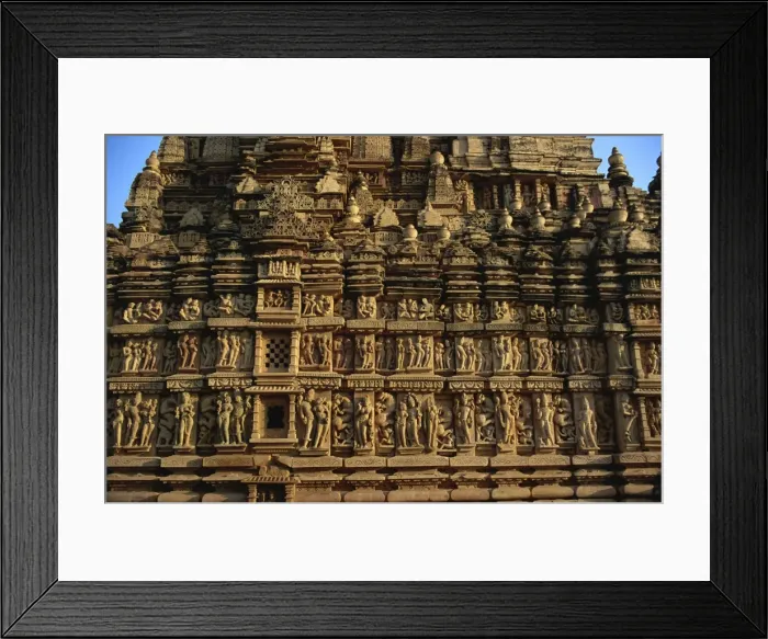 Framed Print : Detail of erotic decoration on temple at Khajuraho, UNESCO World Heritage Site Framed Print : Detail of erotic decoration on temple at Khajuraho, UNESCO World Heritage Site