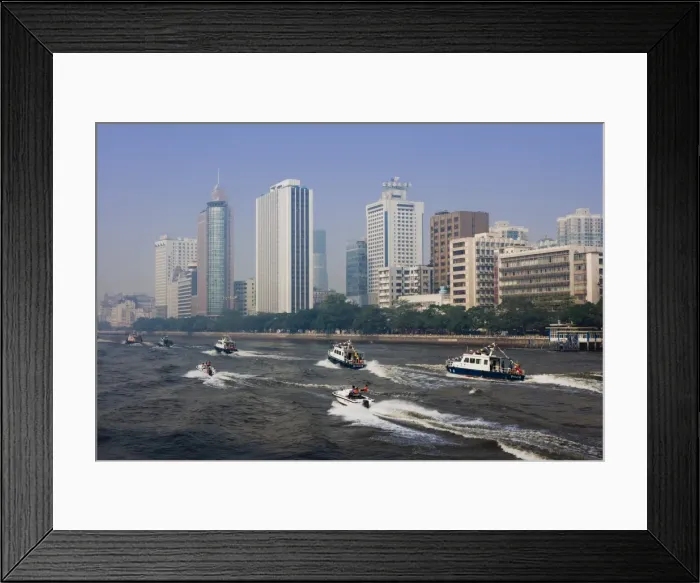 Framed Print : Police boat display, Guangzhou (Canton), Guangdong, China, Asia Framed Print : Police boat display, Guangzhou (Canton), Guangdong, China, Asia