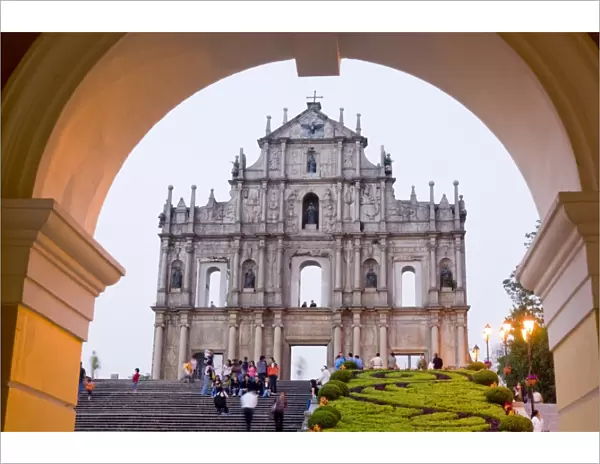 St. Pauls cathedral facade, Macau, China, Asia
