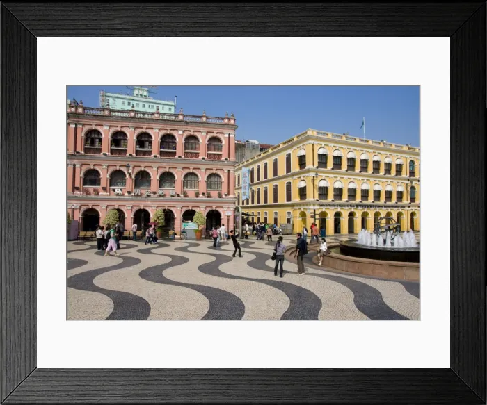 Framed Print : Senate Square (Largo de Senado), Macau, China, Asia Framed Print : Senate Square (Largo de Senado), Macau, China, Asia