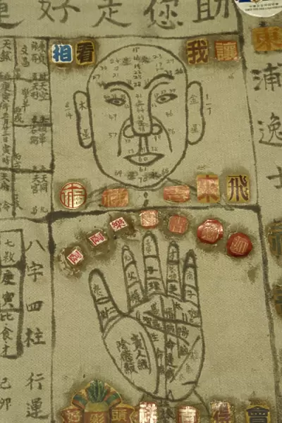 Fortune-tellers chart, Taipei, Taiwan, Asia