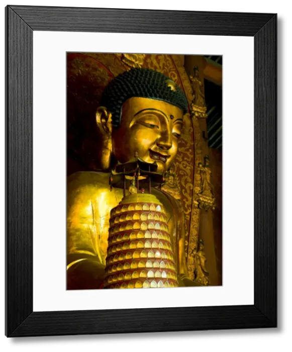 Framed Print : Buddhist Temple, statue in interior, Dafo, Guangzhou (Canton), Guangdong, China, Asia Framed Print : Buddhist Temple, statue in interior, Dafo, Guangzhou (Canton), Guangdong, China, Asia