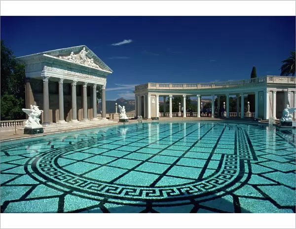 Classical architecture and swimming pool, Hearst Castle, San Simeon, California