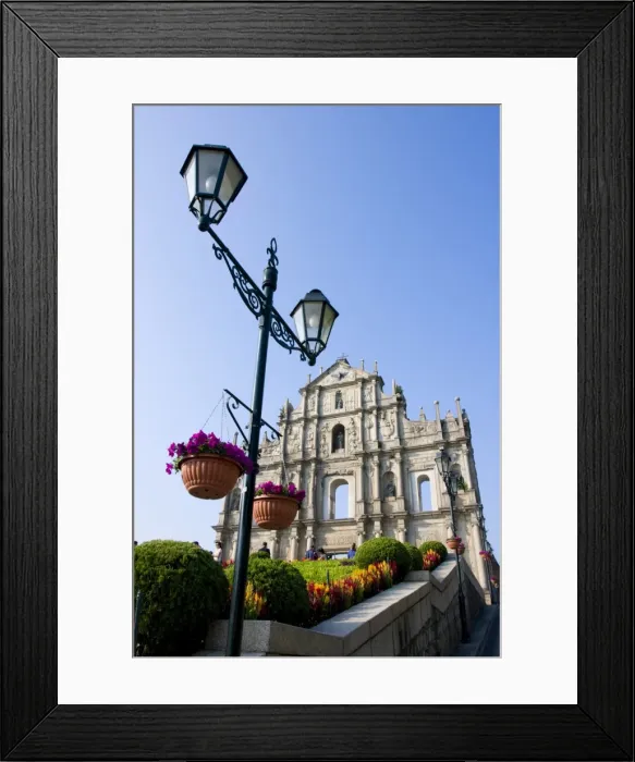 Framed Print : Facade of St. Pauls Cathedral, Macau, China, Asia Framed Print : Facade of St. Pauls Cathedral, Macau, China, Asia