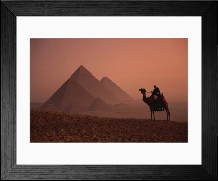 Framed Print : Camel and rider at Giza Pyramids, UNESCO World Heritage Site, Giza, Cairo Framed Print : Camel and rider at Giza Pyramids, UNESCO World Heritage Site, Giza, Cairo