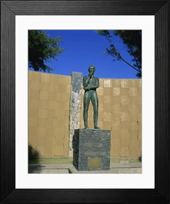 Framed Print : Statue of Simon Bolivar, liberator of much of South America, Garachico Framed Print : Statue of Simon Bolivar, liberator of much of South America, Garachico