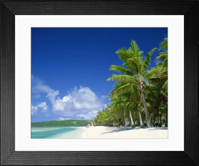 Framed Print : Tourists on the beach at Aitutaki in the Cook Islands, Polynesia, Pacific Islands Framed Print : Tourists on the beach at Aitutaki in the Cook Islands, Polynesia, Pacific Islands