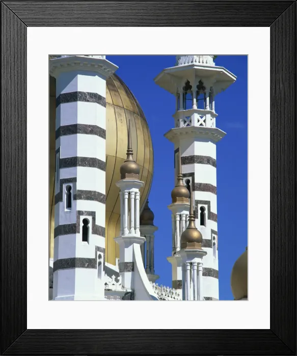 Framed Print : Minarets and dome of the Ubudiah Mosque at Kuala Kangsar, Perak State, Malaysia Framed Print : Minarets and dome of the Ubudiah Mosque at Kuala Kangsar, Perak State, Malaysia