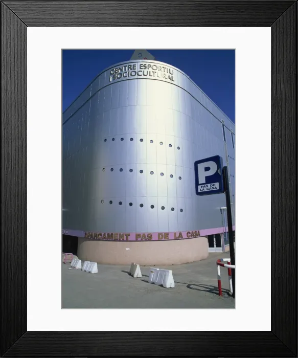 Framed Print : Centre Estportiu Sociocultural Pas de la Casa, Andorra, Europe Framed Print : Centre Estportiu Sociocultural Pas de la Casa, Andorra, Europe