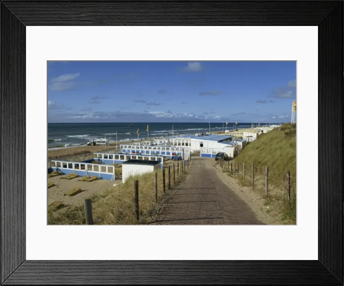 Framed Print : Beach wind breaks, North Sea resort of Zandvoort, Netherlands, Europe Framed Print : Beach wind breaks, North Sea resort of Zandvoort, Netherlands, Europe