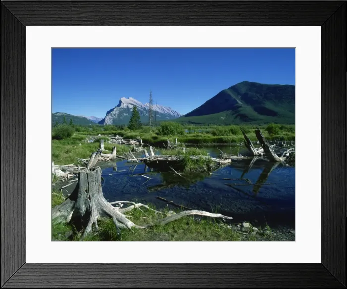 Framed Print : Vermillion Lake and Mount Rundle, Banff National Park, UNESCO World Heritage Site Framed Print : Vermillion Lake and Mount Rundle, Banff National Park, UNESCO World Heritage Site