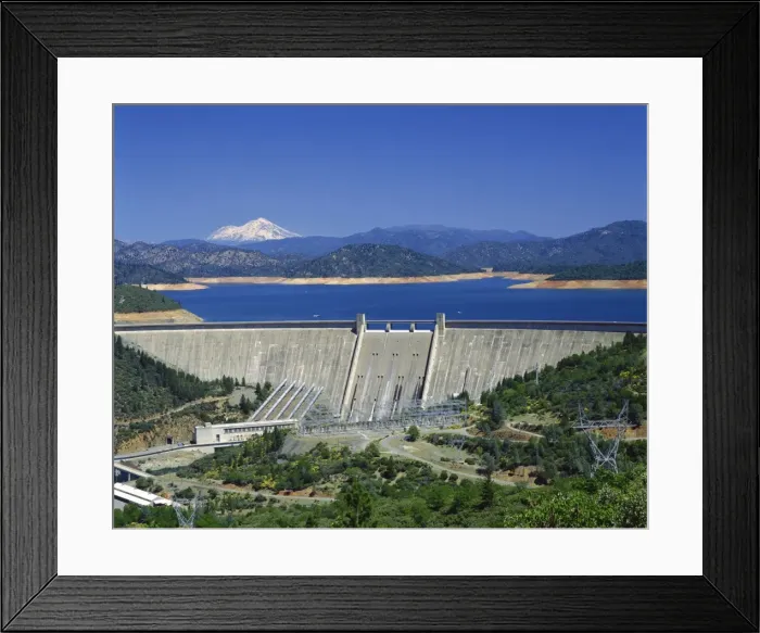 Framed Print : Hydro-electric dam, California, United States of America, North America Framed Print : Hydro-electric dam, California, United States of America, North America