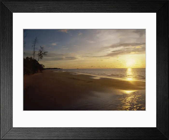 Framed Print : Beach near Jerudona, Brunei, Borneo, South China Sea, Asia Framed Print : Beach near Jerudona, Brunei, Borneo, South China Sea, Asia